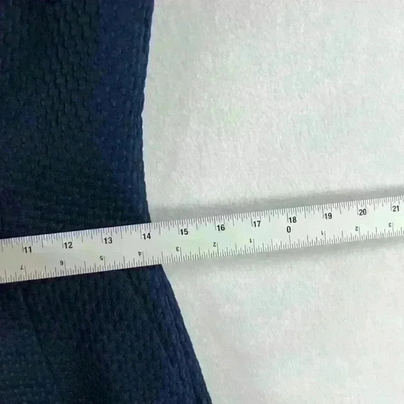 J Crew Portfolio Textured Navy Blue Classic Sheath Dress F0791 Size 4 - Picture 6 of 11